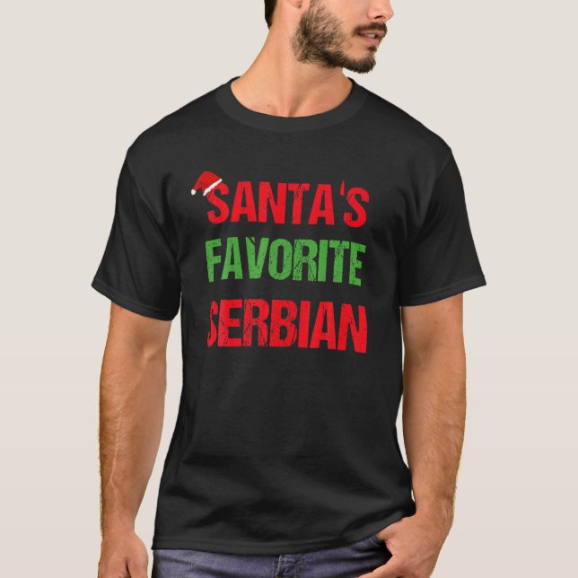 Camiseta Serbian Funny Serbia Pajama Christmas Gift (Anverso)