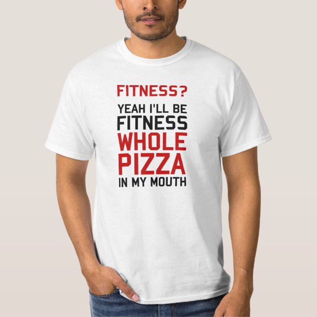 Camiseta Seré Fitnees Pizza completa en mi boca (Anverso)