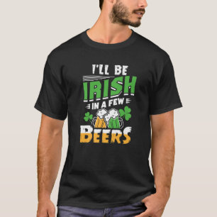Camiseta Seré irlandés con unas cervezas que beben St. Patr