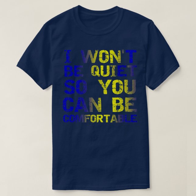Camiseta Seré Silencioso Para Que Puedas Ser Cómodo Salven  (Diseño del anverso)