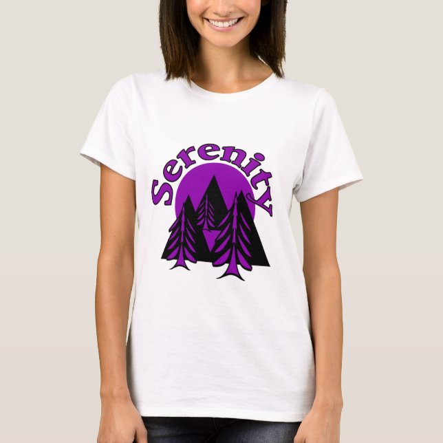 Camiseta SERENCIA | Cita de Black Purple Moon Tree (Anverso)