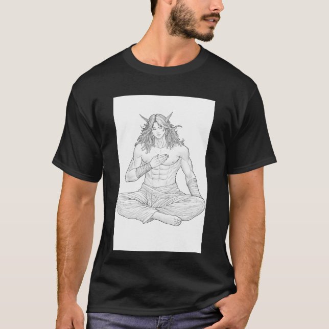 Camiseta Serene Elf Warrior | Fantasy Anime Character Art (Anverso)