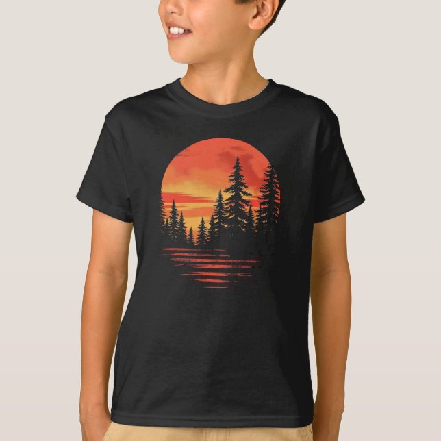 Camiseta Serene Forest Sunset (Anverso)