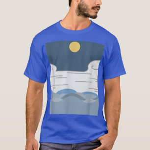 Camiseta Serene Minimalist Ocean Wave in the Night 