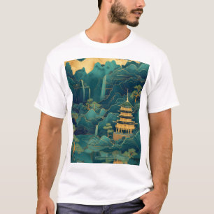 Camiseta Serene Mountain and Water Landscape T-Shirt