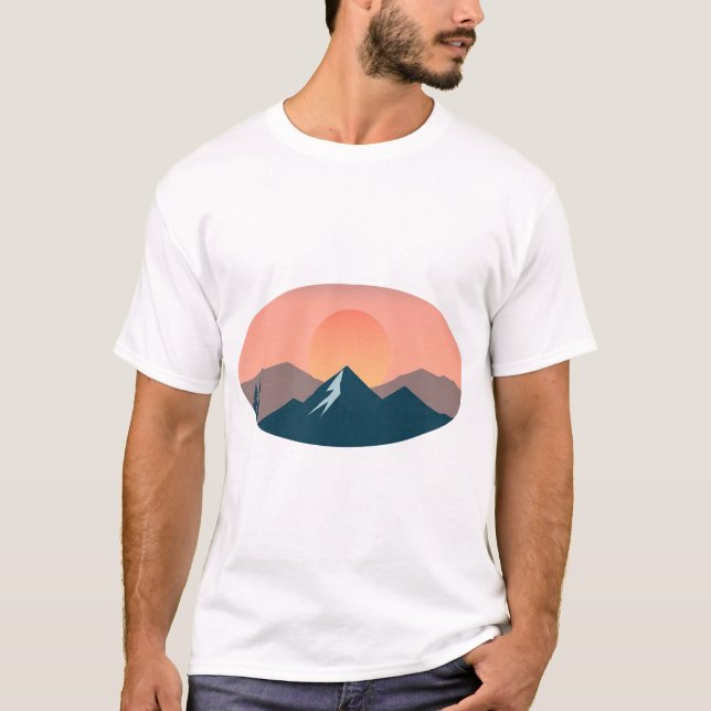 Camiseta Serene Mountain Sunset  (Anverso)