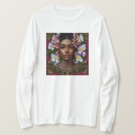 Camiseta Serene mujer afroamericana con flores