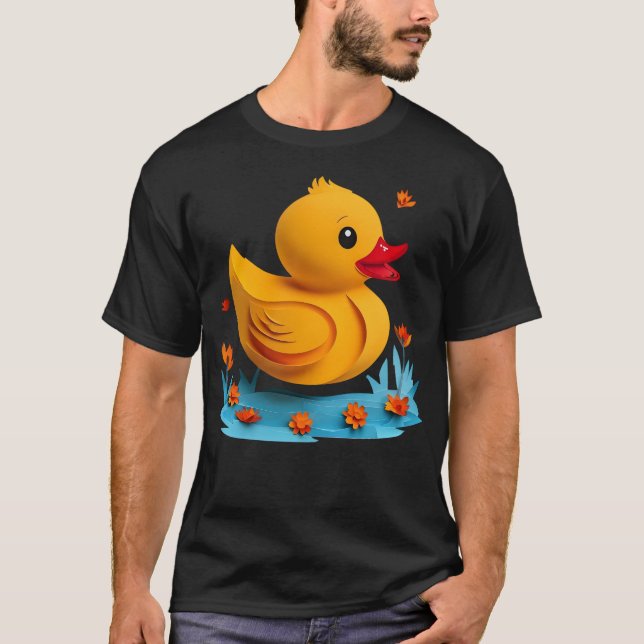 Camiseta Serene Papercut Rubber Duck (Anverso)