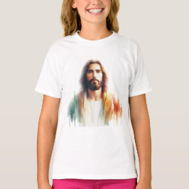 Camiseta Serene Watercolor Jesus Christ Portrait – Spiritua