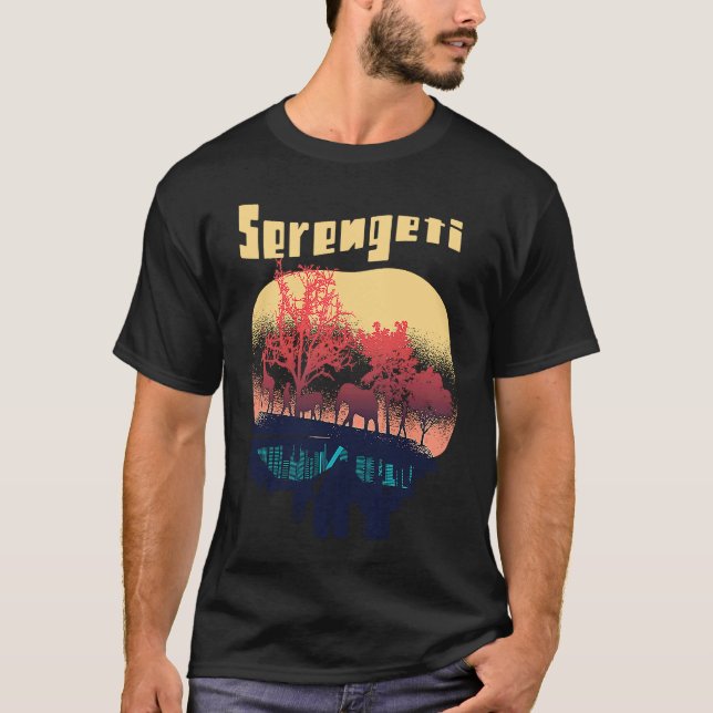 Camiseta Serengeti Africa Safari Elephant Parque Nacional G (Anverso)