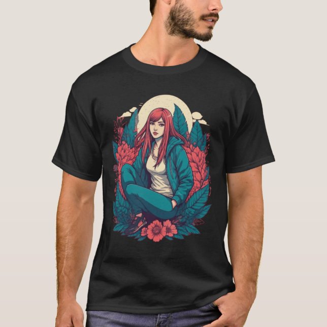 Camiseta Serenidad bajo la luz de la luna: La reflexión de  (Anverso)