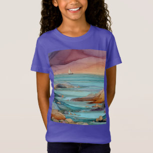 Camiseta Serenidad de la puesta de sol costera – Paisaje ma