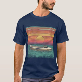 Camiseta Serenidad de los barcos al atardecer