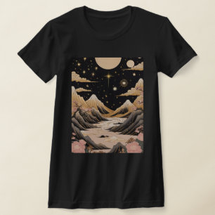 Camiseta Serenidad de montaña iluminada por luna