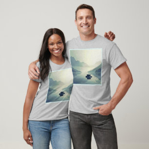 Camiseta Serenidad del Lago de Montaña Tranquila