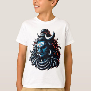 Camiseta Serenidad divina: Shiva en azul etéreo"