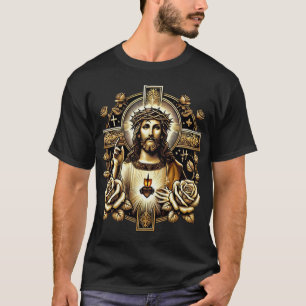 Camiseta Serenidad Dorada: Cristo con siete estrellas"