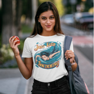Camiseta Serenidad en movimiento: Sólo siga nadando