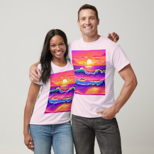 Camiseta Serenidad Retro Wave Sunset
