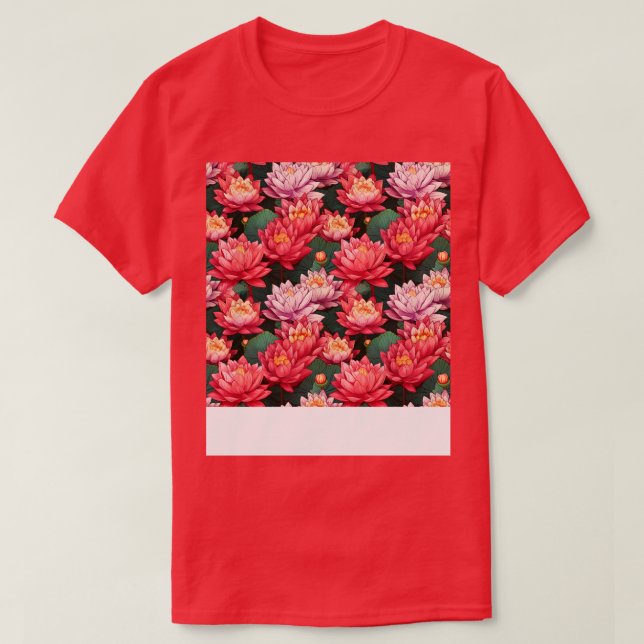 Camiseta Serenity Blooms Timeless Lotus Flower Pattern 14 (Diseño del anverso)