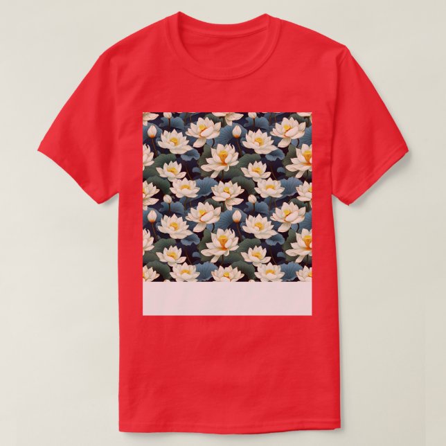 Camiseta Serenity Blooms Timeless Lotus Flower Pattern 15 (Diseño del anverso)
