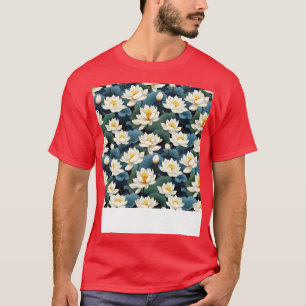 Camiseta Serenity Blooms Timeless Lotus Flower Pattern 15