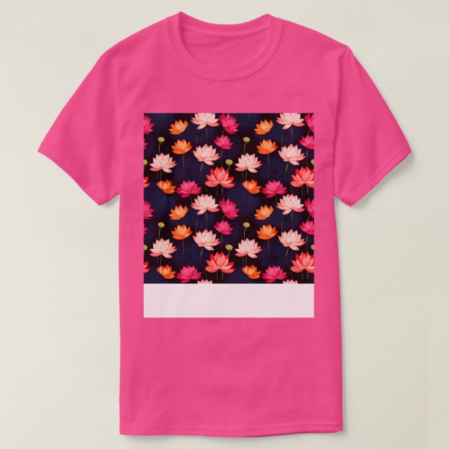 Camiseta Serenity Blooms Timeless Lotus Flower Pattern 16 (Diseño del anverso)