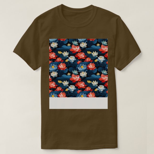 Camiseta Serenity Blooms Timeless Lotus Flower Pattern 17 (Diseño del anverso)