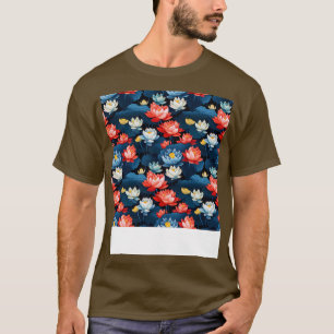 Camiseta Serenity Blooms Timeless Lotus Flower Pattern 17