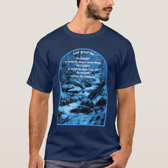 Camiseta Serenity Prayer Flowing Brook Inspirational  (Anverso)