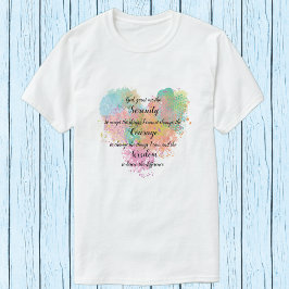 Camiseta Serenity Prayer Watercolor T-Shirt