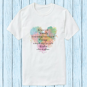 Camiseta Serenity Prayer Watercolor T-Shirt