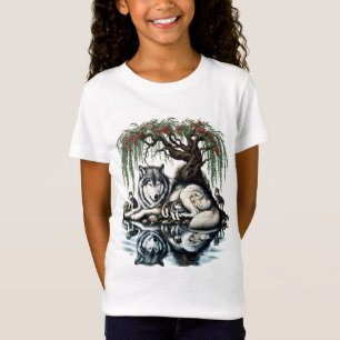 Camiseta Sereno oasis familiar de lobos en la naturaleza id