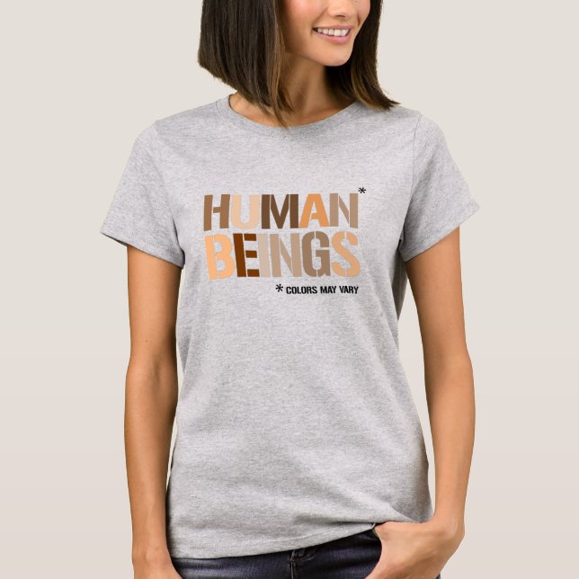 Camiseta SERES HUMANOS: Los colores pueden variar (Anverso)