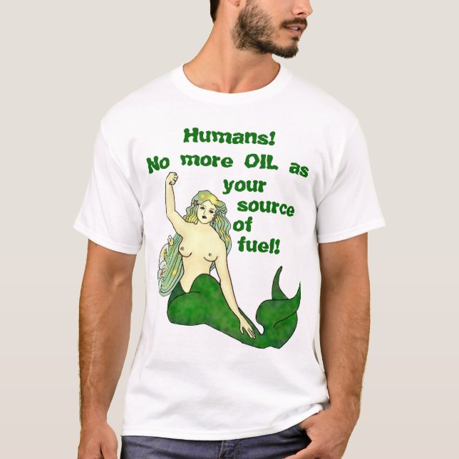 Camiseta ¡Seres humanos! No más de ACEITE G (Anverso)