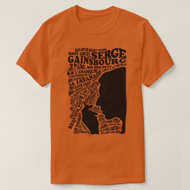 Camiseta Serge Gainsbourg Discografía (Diseño del anverso)