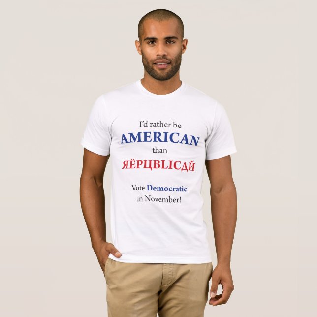 Camiseta Sería bastante americano que republicano (Anverso completo)