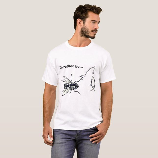 Camiseta Sería bastante pesca de mosca (Anverso completo)