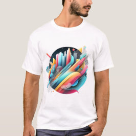 Camiseta Serie Abstracta Urbana Vibrante
