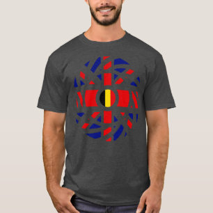 Camiseta Serie británica de bandera patriótica belga