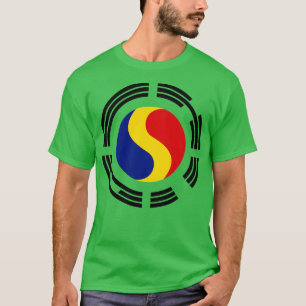 Camiseta Serie coreana de bandera patriótica multinacional