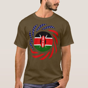 Camiseta Serie de banderas patrias multinacionales kenianas