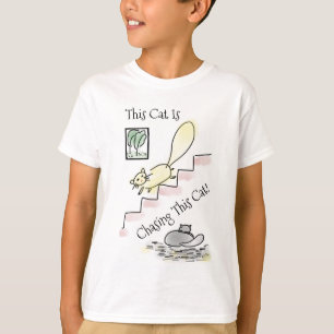 Camiseta Serie de dibujos animados "Este gato está" persigu