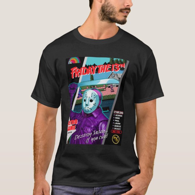 Camiseta Serie de juegos Retro Viernes 13 Relajado Ajustar (Anverso)