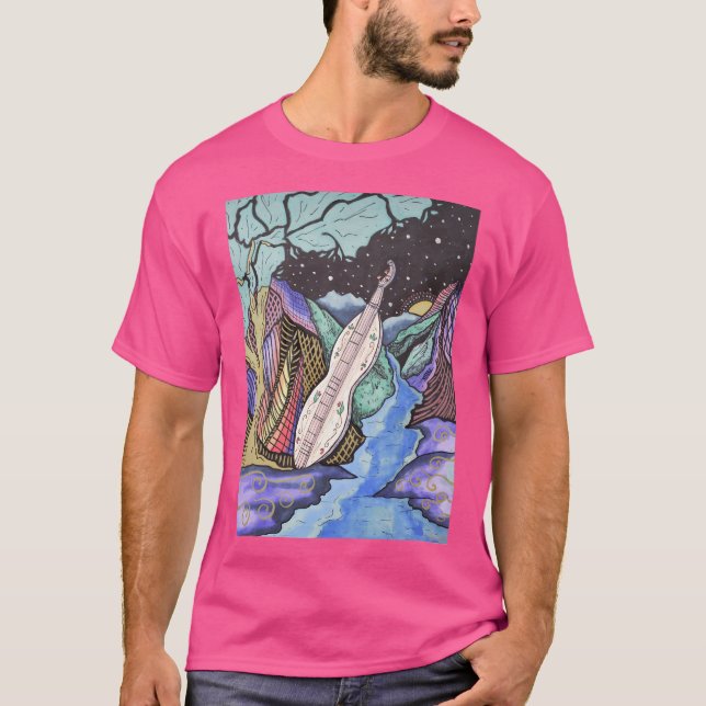 Camiseta Serie de música de montaña - Dulcimer (Anverso)