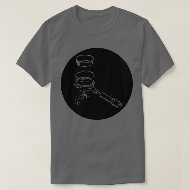 Camiseta Serie de noir de cercle de Portafiltro en explosió (Diseño del anverso)