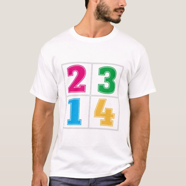 Camiseta Serie numérica 1234 (Anverso)