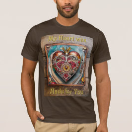 Camiseta Serie Steampunk Corazón de Granada Rubí