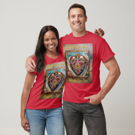 Camiseta Serie Steampunk Corazón de Granada Rubí