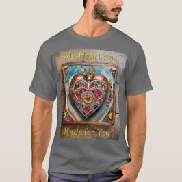Camiseta Serie Steampunk Corazón de Granada Rubí